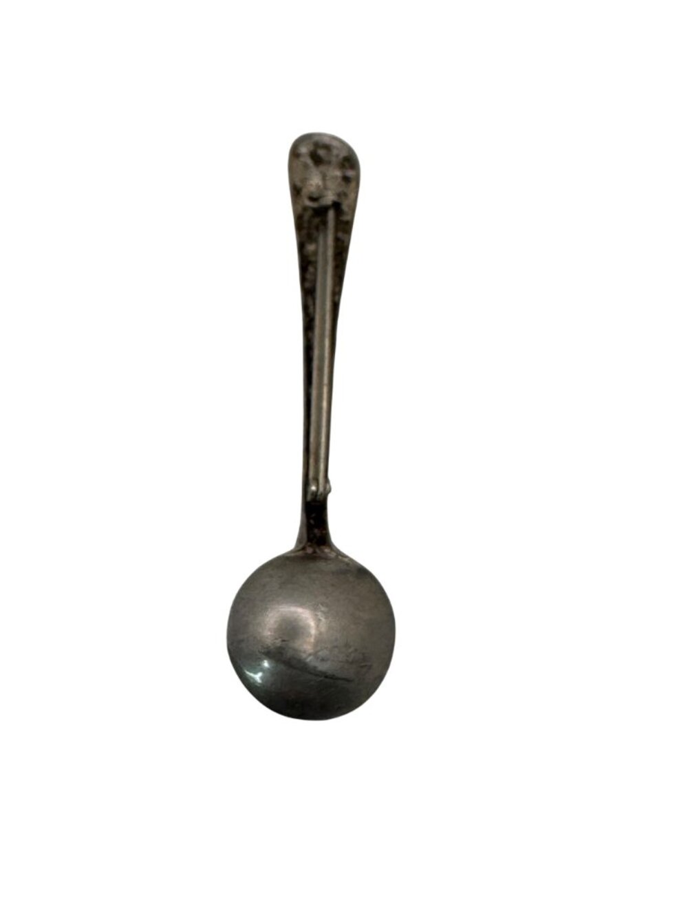 Steiff Repousse Rose Sterling Silver Spoon Floral Pattern Brooch 4.71g 3" Ladle - Picture 8 of 11